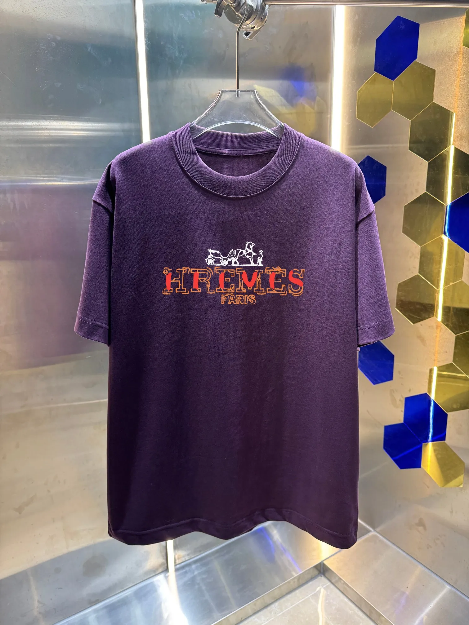 Herme* 2026 New Arrival logo 300g T Same Style Size：S M L XL XXL ：Black White Green Purple